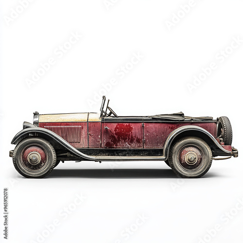 vintage car classic car old car retro vehicle convertible antique auto car photography automotive art red car worn paint side view isolated vehicle car enthusiast