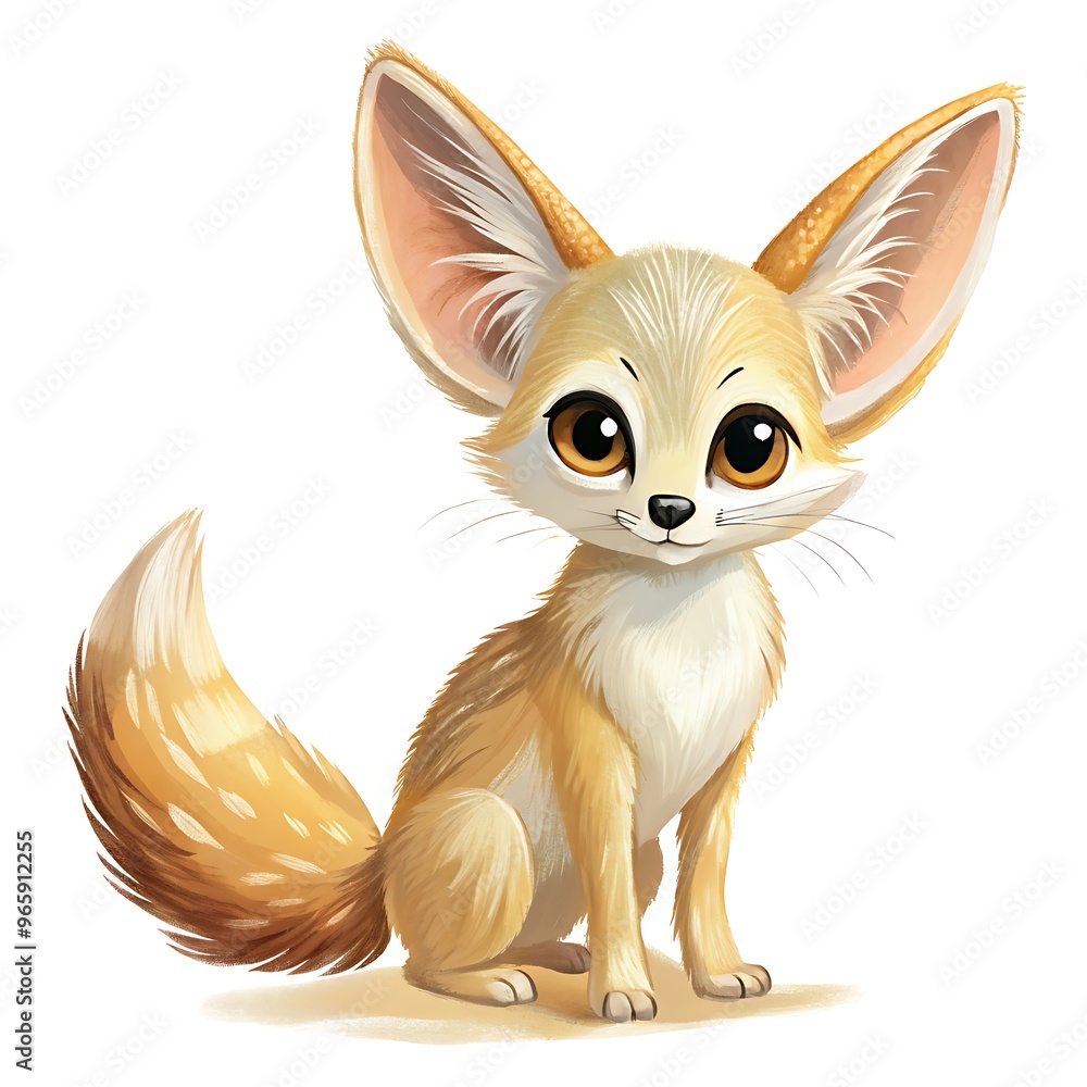 Fototapeta premium Cute Fennec Fox Illustration