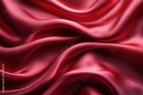 billowing red satin fabric dynamic folds and creases ethereal movement rich scarlet hues