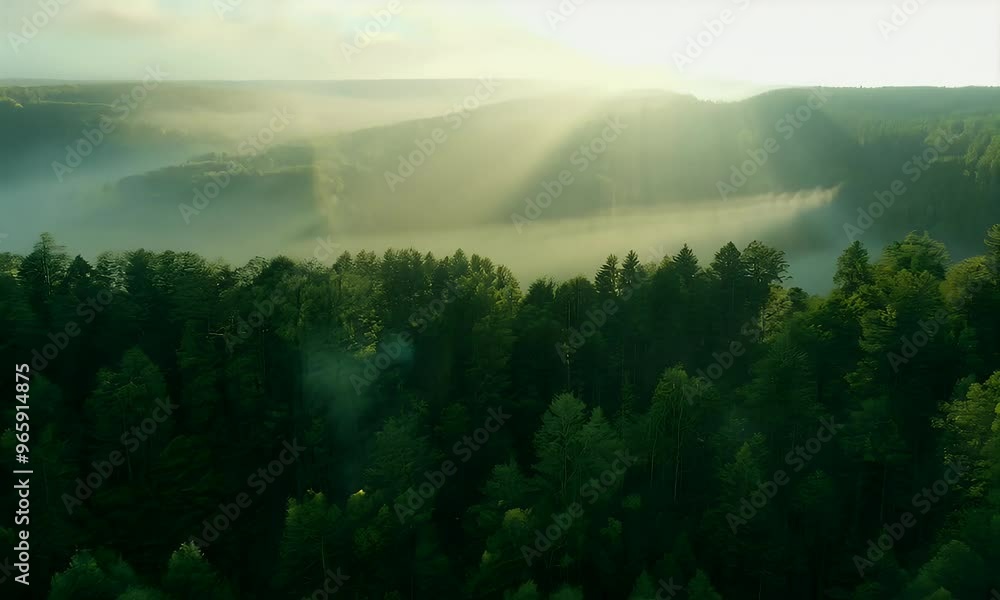 Drone view of a forest with rolling hills, capturing the undulating landscape covered in rich, verdant foliage. Drone view of a forest with rolling hills, capturing the undulating landscape covered in rich, verdant foliage.
