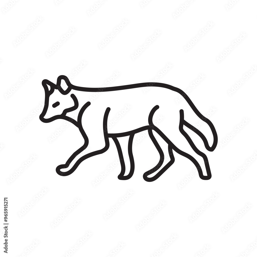 Coyote Outline Icon, Vector illustration Coyote Outline Icon, Vector illustration