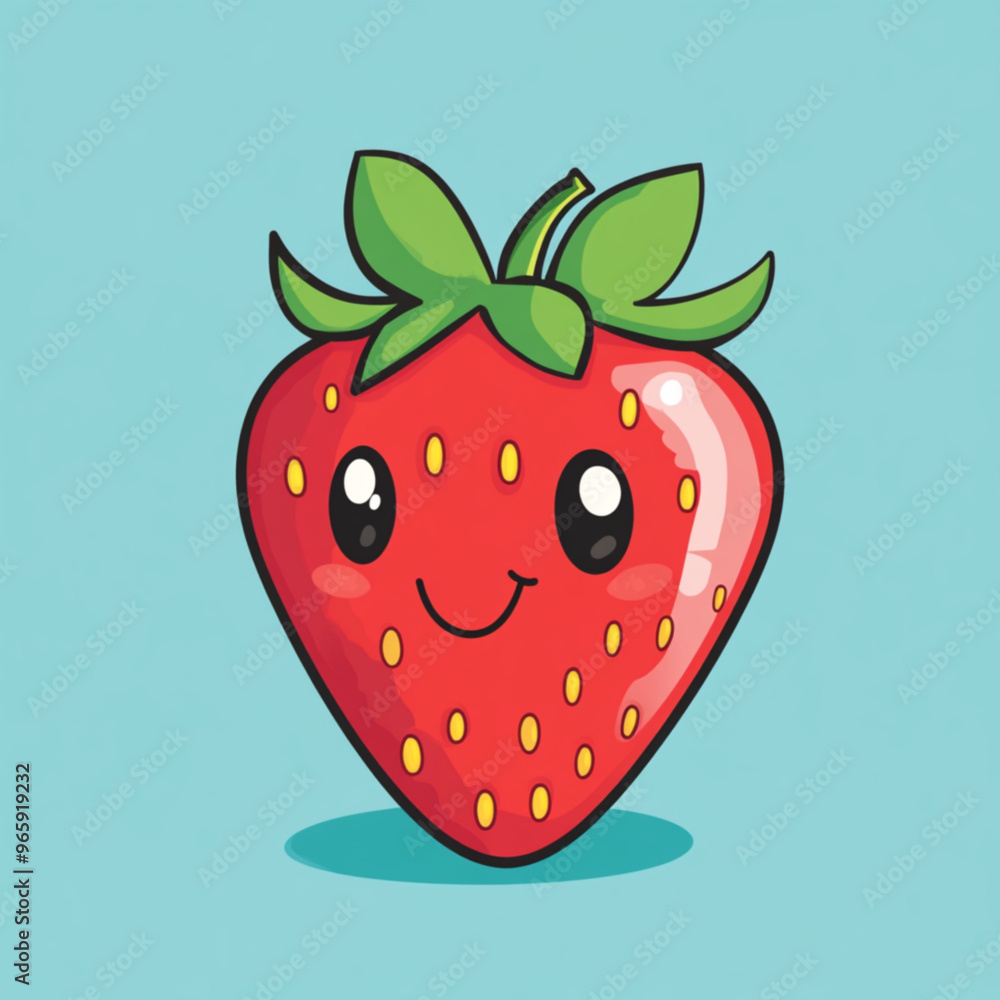 Obraz premium strawberry on a blue background