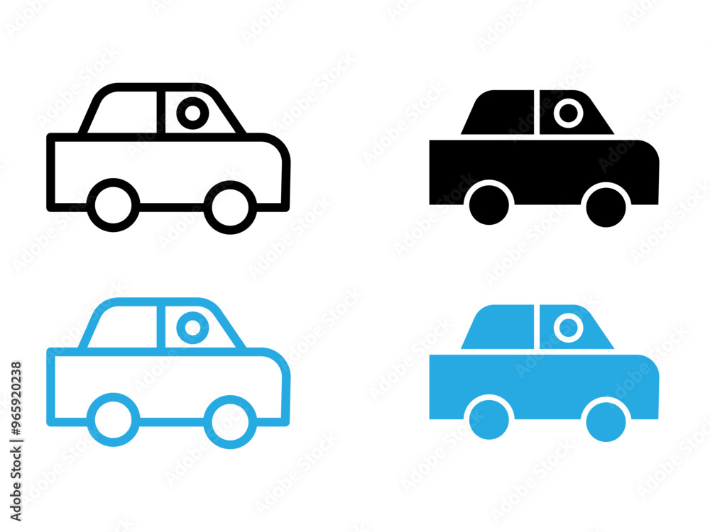 car driver icon black and white vector outline sign car driver icon black and white vector outline sign