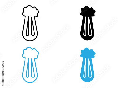 Celery icon black and white vector outline sign