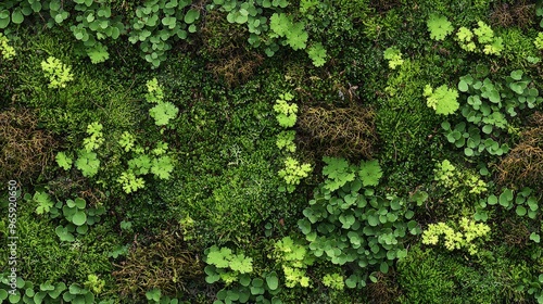 Temperate forest with organic parallel beds