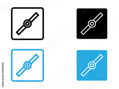 damper icon black and white vector outline sign