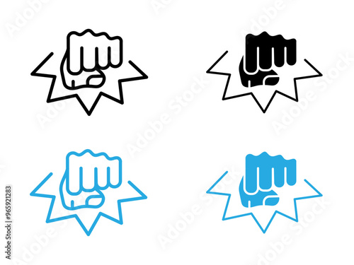Domestic violence icon black and white vector outline sign