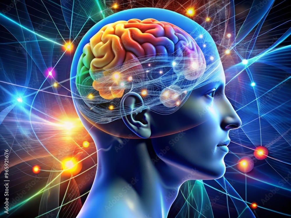 Obraz premium Hemispheric dominance, cognitive processing specialization, brain function understanding
