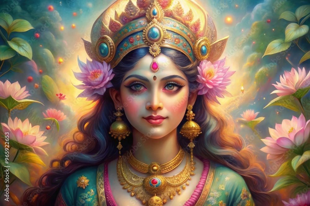 Hindu Goddess of Beauty Color Pastel Soft Hindu Goddess of Beauty Color Pastel Soft