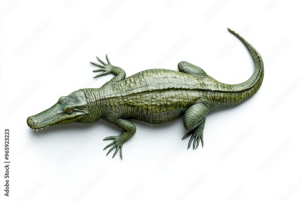 Ultra realistic UHD photo of gharial on white plain Ultra realistic UHD photo of gharial on white plain