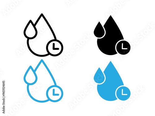 quick dry icon black and white vector outline sign
