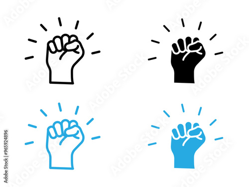 Riot sign icon black and white vector outline sign