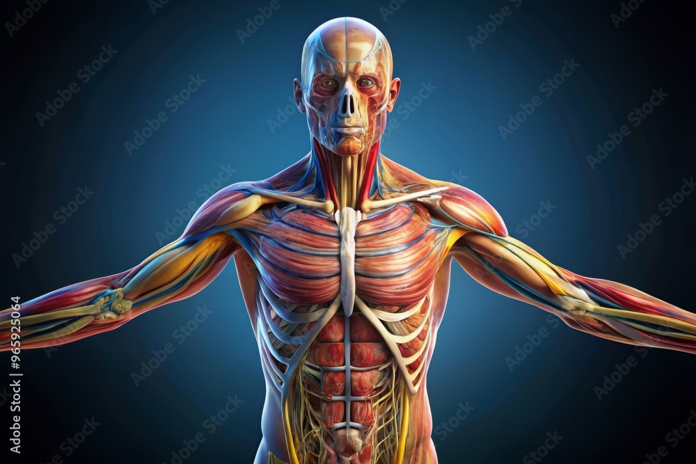 Human Anatomy Color Key Illustration Human Anatomy Color Key Illustration