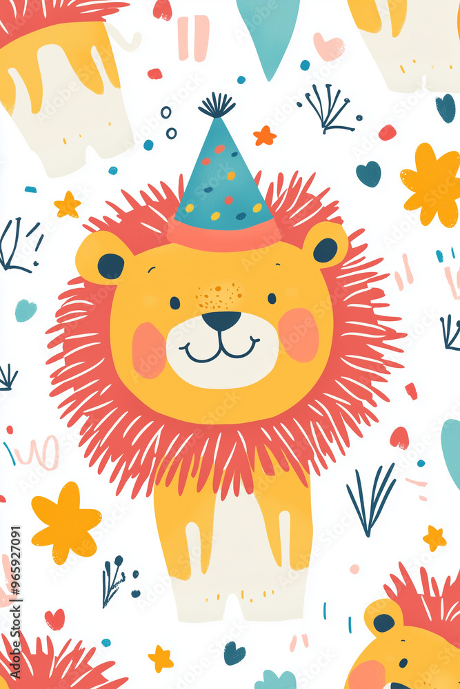 a distinct and engaging visual concept suitable for wallpaper designs with soft colors and cute cartoon animal themes. a distinct and engaging visual concept suitable for wallpaper designs with soft colors and cute cartoon animal themes.
