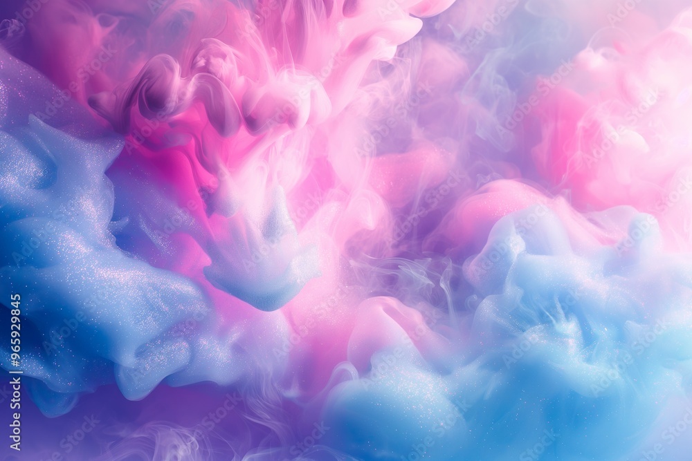 Swirls of vibrant pink and blue ink dance together in a captivating explosion, creating an ethereal and fluid atmosphere. Swirls of vibrant pink and blue ink dance together in a captivating explosion, creating an ethereal and fluid atmosphere.