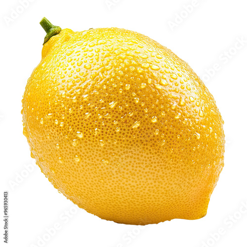 Wallpaper Mural A juicy, yellow lemon covered in water droplets, ready to be squeezed for its refreshing juice. Torontodigital.ca