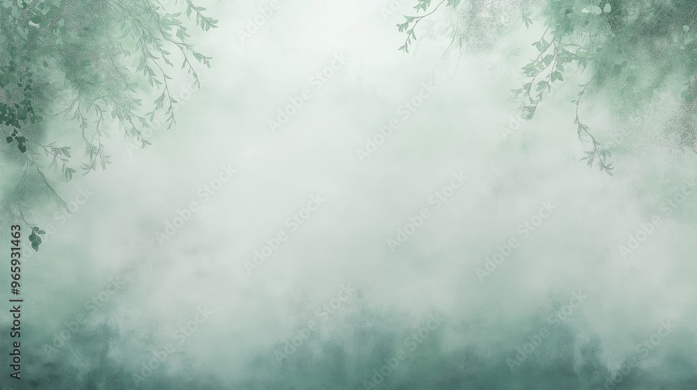 A blurry green background with a tree in the foreground A blurry green background with a tree in the foreground