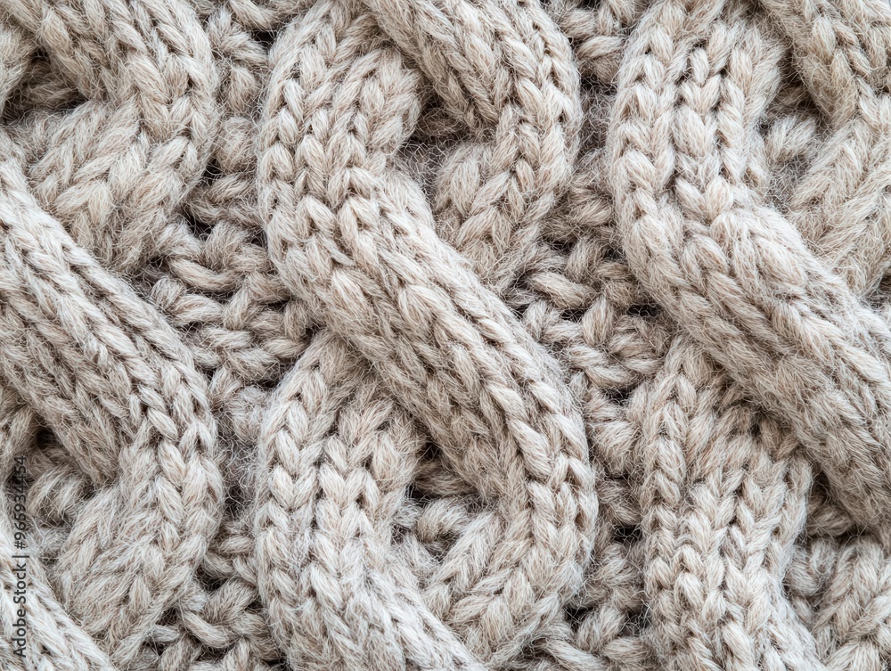 closeup of intricately knitted wool texture showcasing complex patterns and stitches soft muted beige and gray tones create cozy warm atmosphere tactile and inviting closeup of intricately knitted wool texture showcasing complex patterns and stitches soft muted beige and gray tones create cozy warm atmosphere tactile and inviting