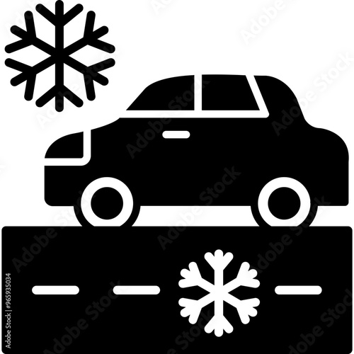 Snow Driving Icon