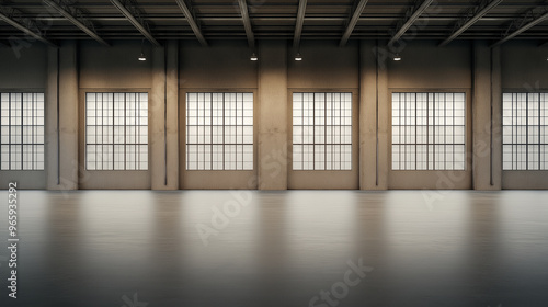 Wallpaper Mural A large, empty warehouse with a lot of windows Torontodigital.ca