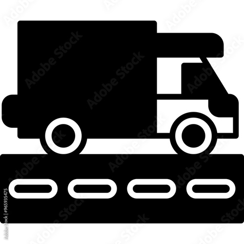 Truck Lane Sign Icon
