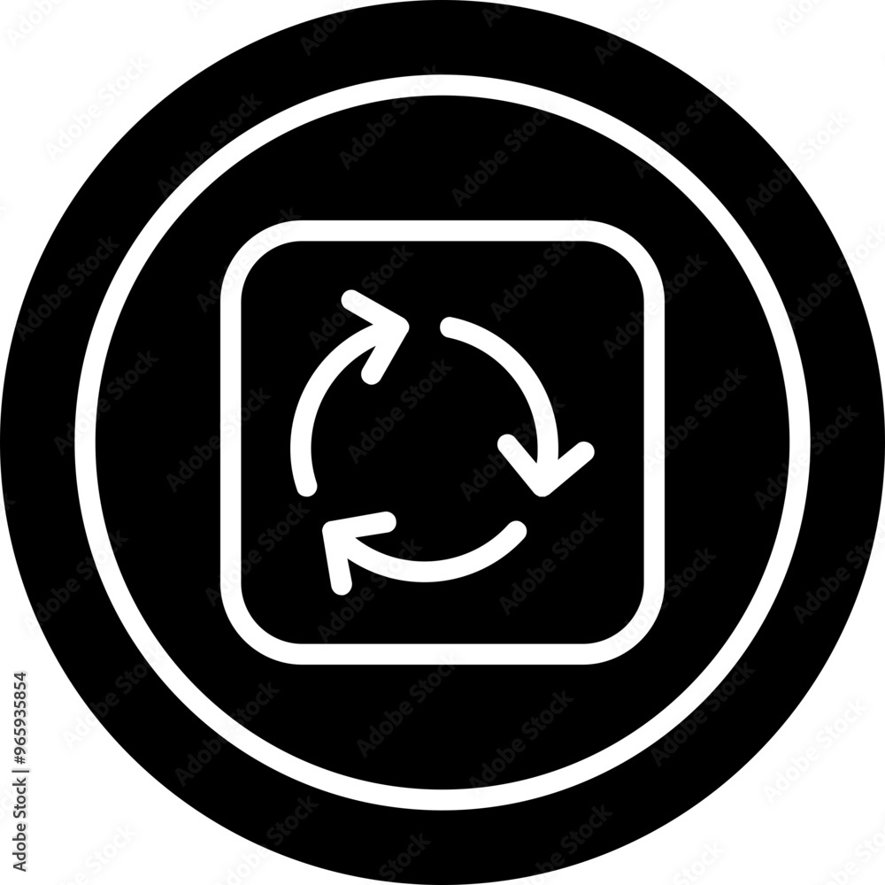 Fototapeta premium Roundabout Sign Icon