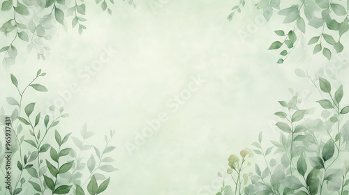 Wallpaper Mural A green leafy background with a few leaves in the foreground Torontodigital.ca