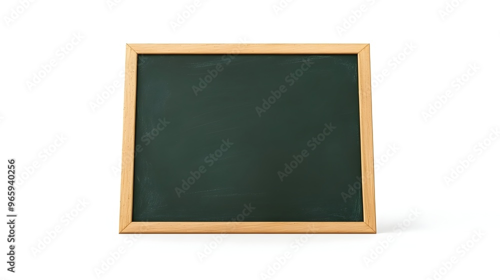 Blank Green Chalkboard in Wooden Frame for Presentation or Message Blank Green Chalkboard in Wooden Frame for Presentation or Message