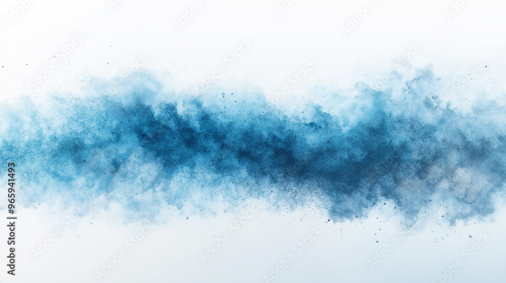 A blue line of smoke with white background A blue line of smoke with white background