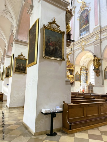 Interior of St. Peter's church in Marienplatz, Munich, Germany photo