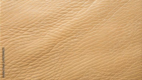 Smooth textured beige leather surface for luxury and fashion design applications