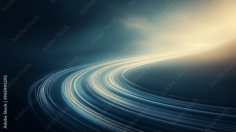 A blue and white image of a road with a car driving down it A blue and white image of a road with a car driving down it