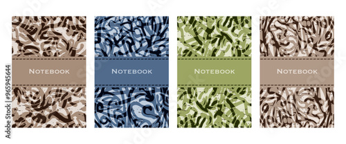 Pattern for notebooks, brochures, book covers, catalogues.
