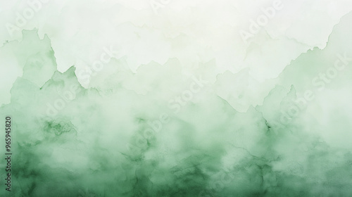 A green background with white clouds and a green brush stroke