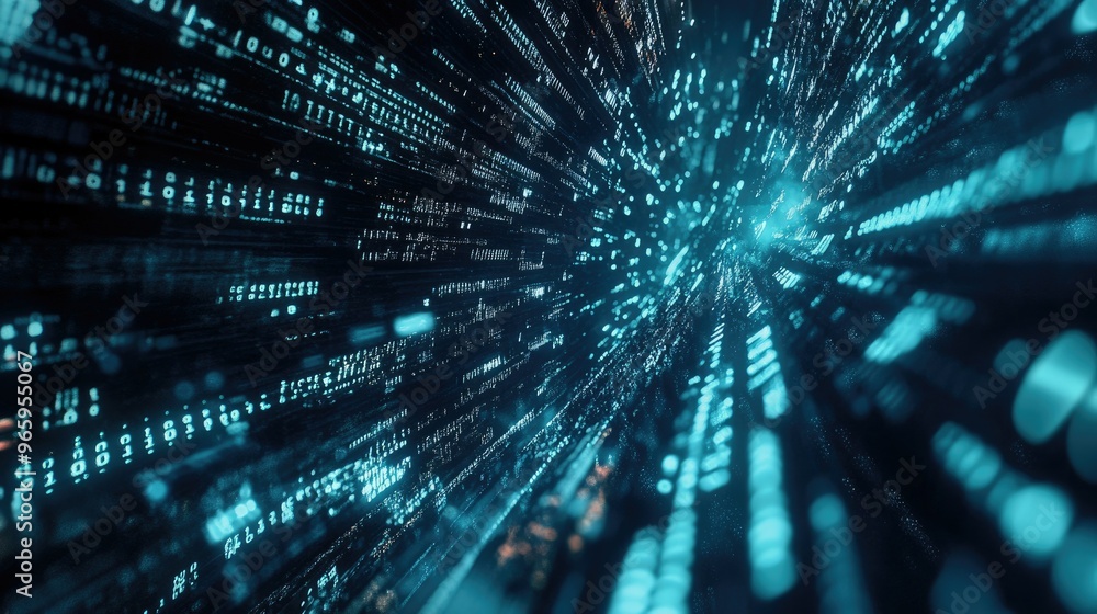 A futuristic digital background with streams of binary code flowing across, evoking a high-tech, fast-paced environment. A futuristic digital background with streams of binary code flowing across, evoking a high-tech, fast-paced environment.