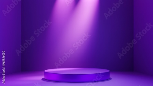 Violet Minimalistic Product Display Podium.