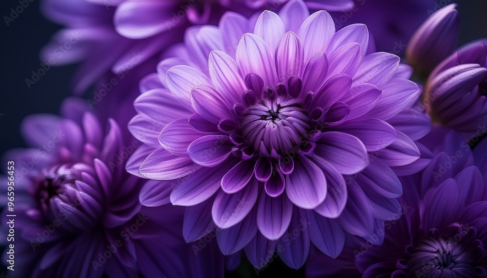 Close-up of a purple flower with intricate details, showcasing the delicate beauty of nature. Close-up of a purple flower with intricate details, showcasing the delicate beauty of nature.