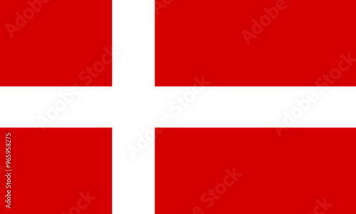 The national flag of Denmark. Danish flag icon vector illustration.