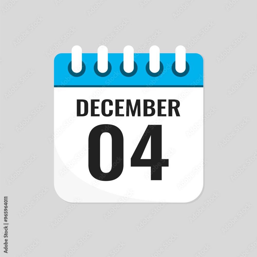 Icon page calendar day - 4 December Icon page calendar day - 4 December
