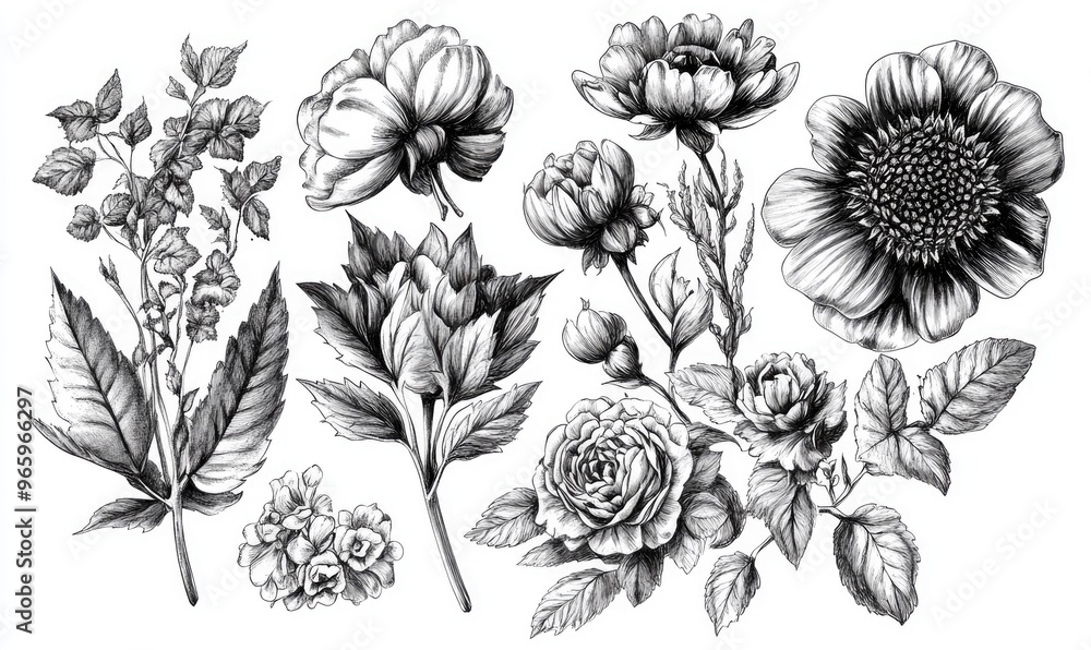 custom made wallpaper toronto digitalGardening T Shirt Design Featuring Hand Drawn Vintage Illustrations and Decorative Elements for Bags Cups and Cards