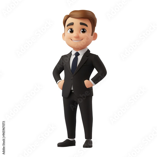 Sales executive , 3D illustration on transparent background