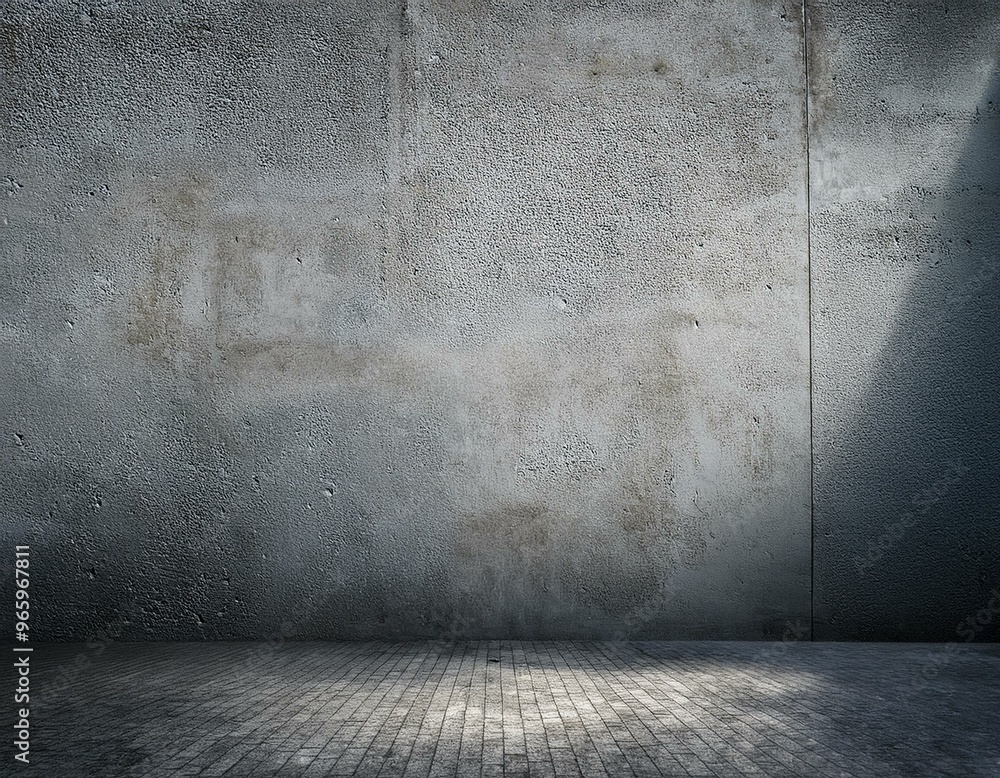 Fototapeta premium Empty room with a concrete wall and floor.