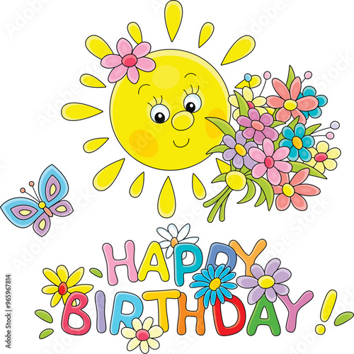 Birthday card with a happy ...