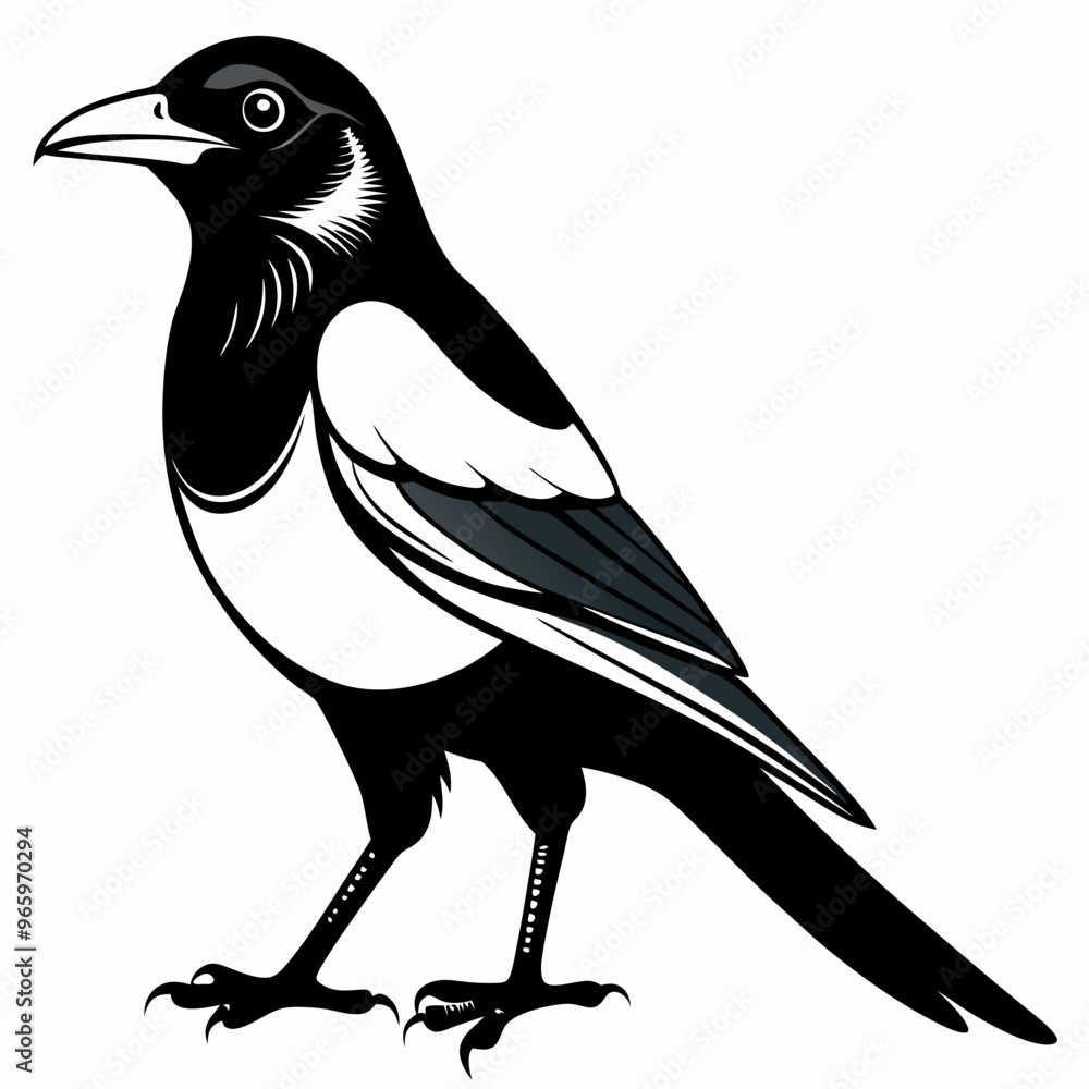 Magpie Black silhouette Magpie Black silhouette