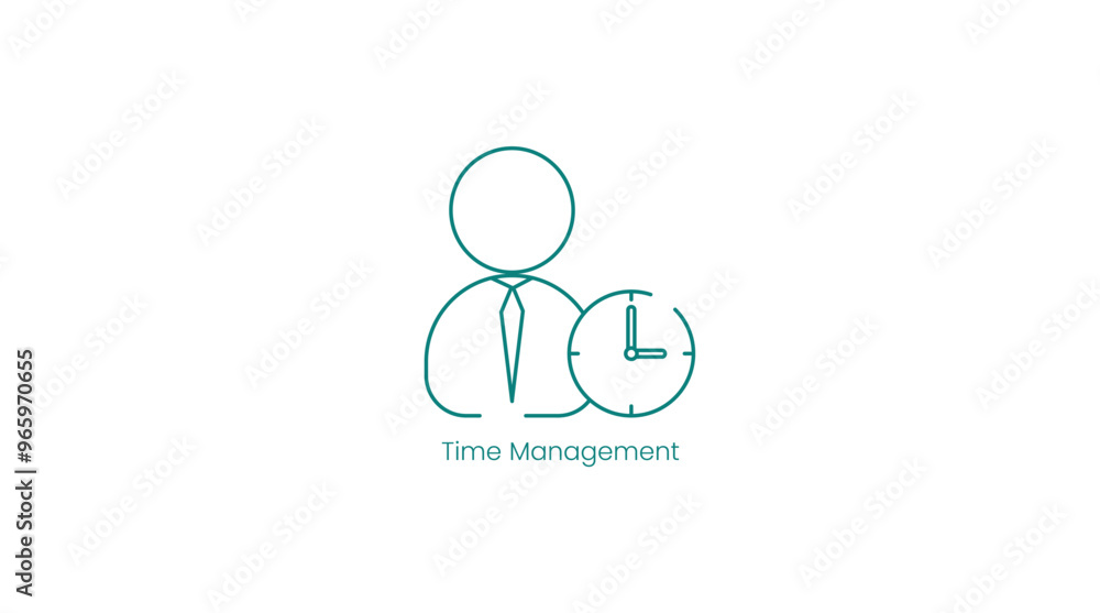 Productivity Planner: Time Management and Scheduling Vector Icon Productivity Planner: Time Management and Scheduling Vector Icon