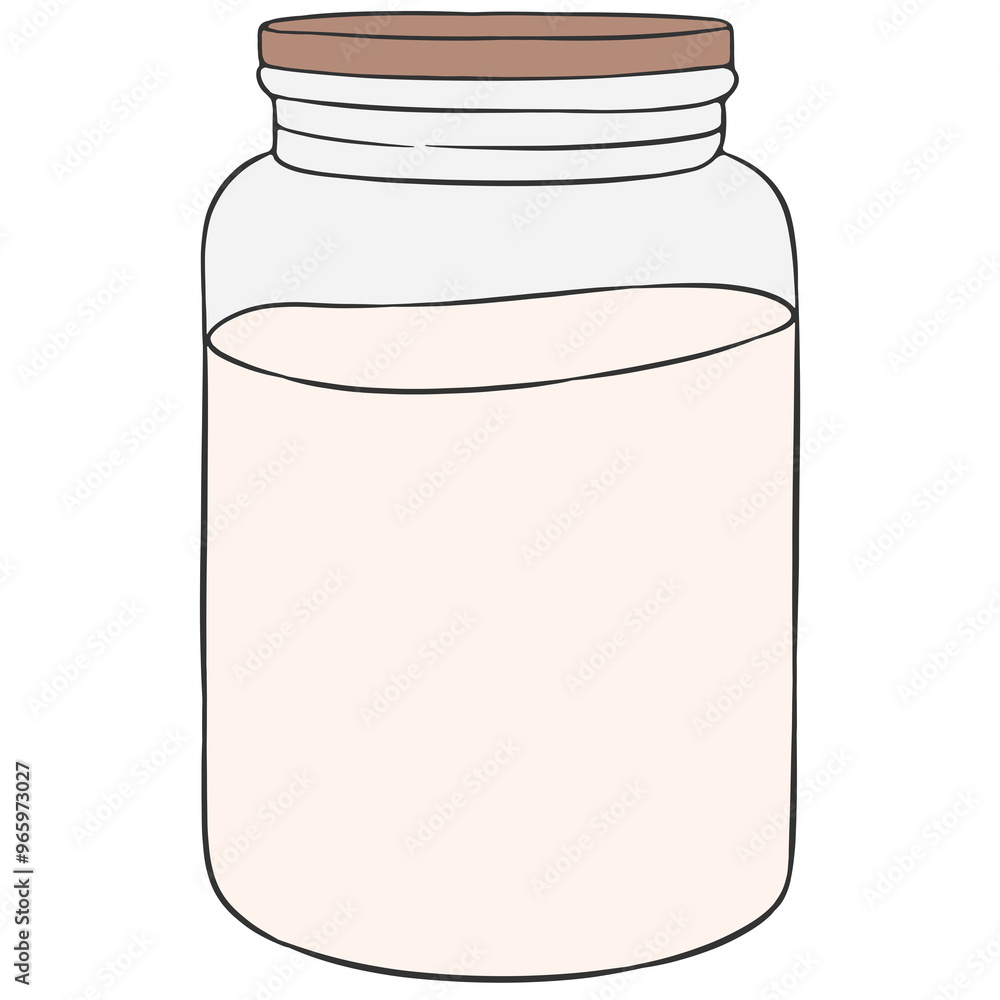 sugar filled glass jar cartoon illustration sugar filled glass jar cartoon illustration