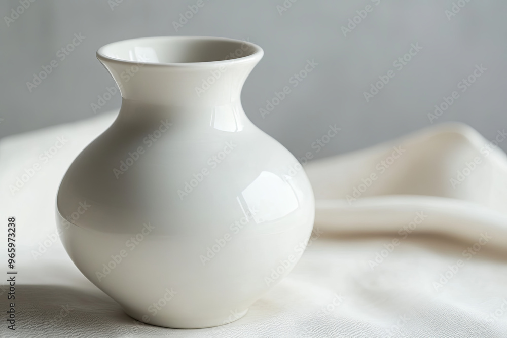 Elegant ceramic vase with a simple design on a white background
Elegant ceramic vase with a simple design on a white background
