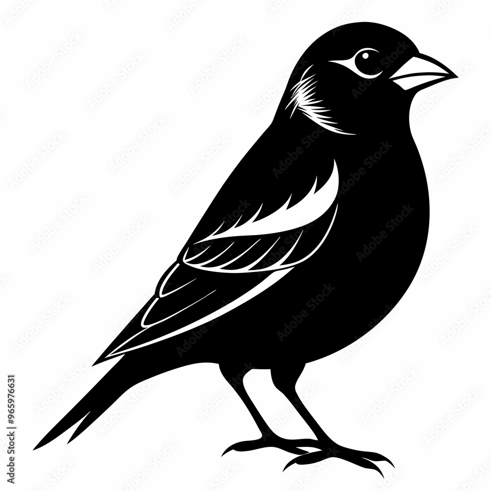 Goldfinch Black silhouette Goldfinch Black silhouette