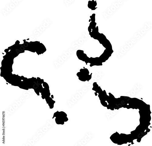 Set of Question Marks Vector Silhouettes	