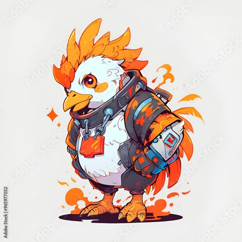 Cyber Chicken Illustration